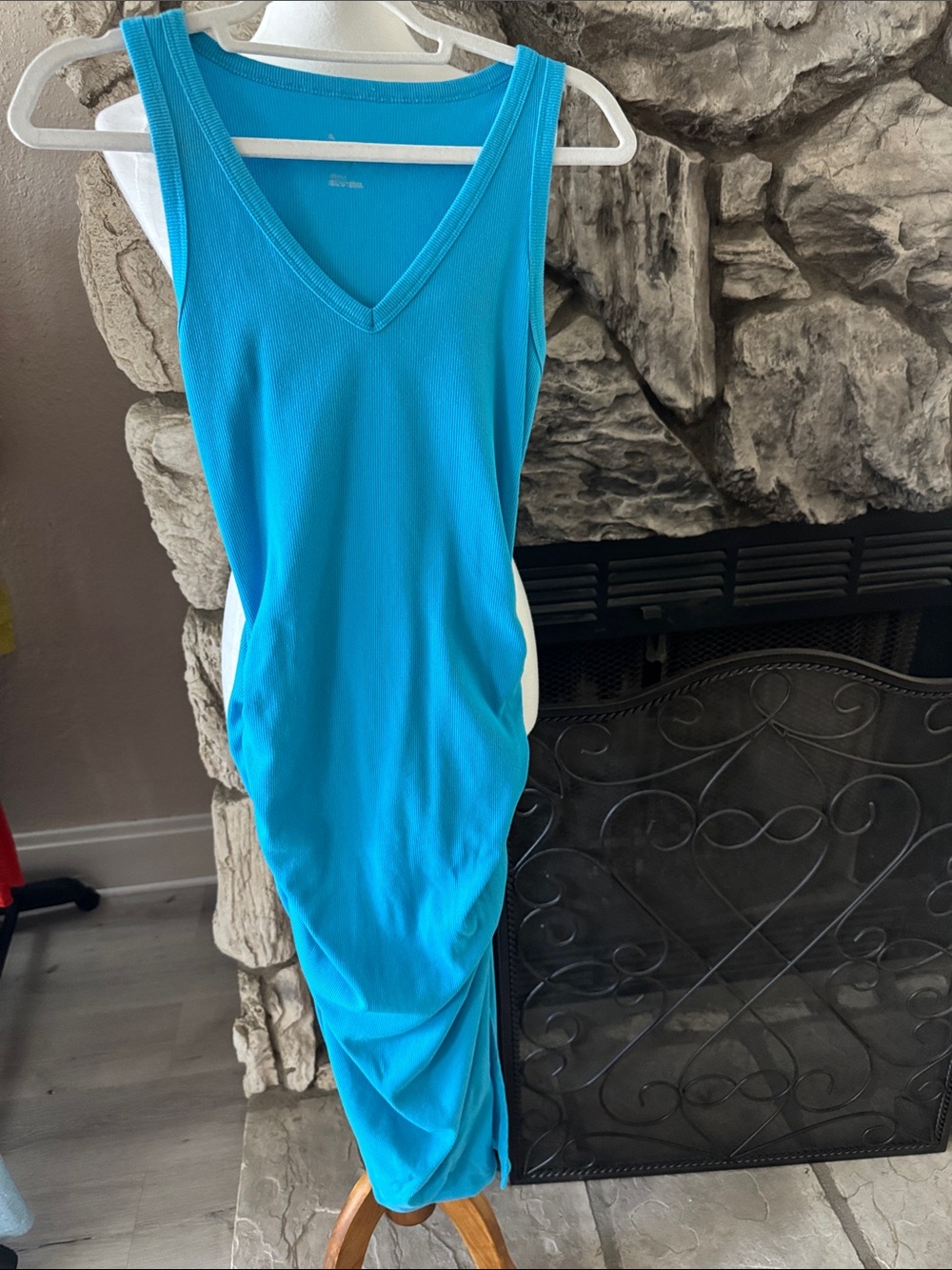 a new day Turquoise V-Neck Sleeveless Midi Dress